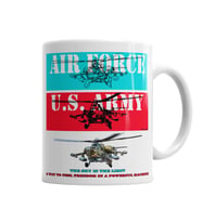 Flying Military Helicopter Army Kupa Bardak Porselen