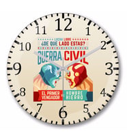 Lucha  Libre Cap  Ve Iron Man  Duvar Saati Bombeli Gercek Cam