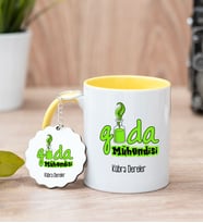 Gıda Mühendisi Sarı Kupa Bardak Ve Anahtarlık Set