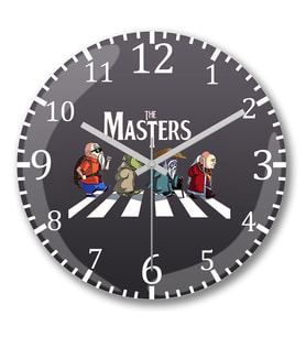 The  Masters Duvar Saati Bombeli Gercek Cam