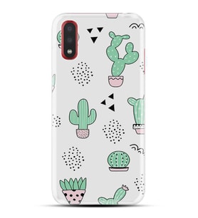 Kılıfland Samsung Galaxy A01 Kılıf Silikon Resimli Kapak Cactus Pattern Stok 901