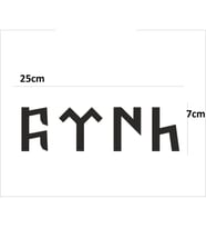Göktürkçe Alfabesi Türk Yazısı Araba Sticker
