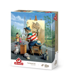 Art Puzzle Ressam Kedi 500 Parça Puzzle