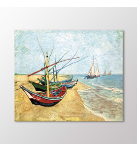 Arty Tablo Sainte Maries Sahilinde Balıkçı Tekneleri, 1888 Tablo (Karışık)