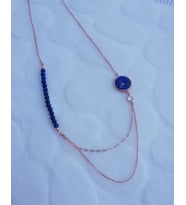 Lapis Taşlı Gümüş Kolye