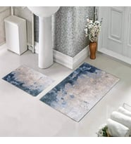 Banyo Halısı Ikili Klozet Takımı Kaymaz Tabanlı (60 xm x 100 cm + 40 cm x 60 cm) 