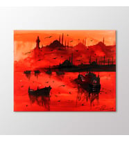 Arty Tablo İstanbul Manzarası Tablo (Karışık)