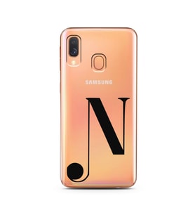 Samsung A40 Harf Tasarımlı Telefon Kılıfı N-Harfi 