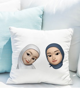 Emoji Kız Arkadaş Stiker Yastığı