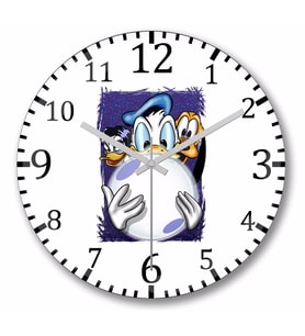 Duck Adventures Duvar Saati Bombeli Gercek Cam