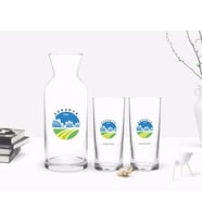 BK Gift Kişiye Özel Renkli Baskılı Sakarya Tasarımlı Turistik İkili Rakı Bardağı ve Karaf Hediye Seti-1 (Model 1)