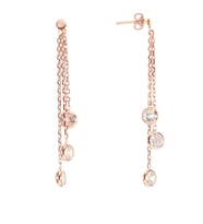 Söğütlü Silver Gümüş rose taşlı küpe