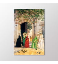 Arty Tablo Camii Önünde Kadınlar Tablo (Karışık)