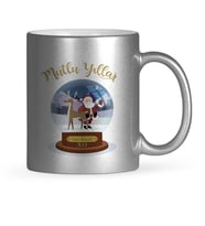 BK Gift Kişiye Özel Mutlu Yıllar Gümüş Yaldızlı Kupa Bardak  2
