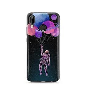 Uzay Balon Tasarım Süper Şeffaf Silikon Telefon Kılıfı Huawei P20 Lite 