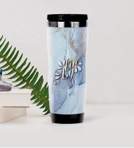 BK Gift Kişiye Özel Mermer Desenli Çelik Termos Bardak  9