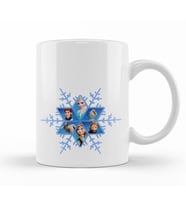 Elsa Anna Snowflake Frozen Snowflake Kupa Bardak Porselen
