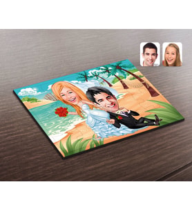 BK Gift Kişiye Özel Evleniyoruz Karikatürlü Ahşap Puzzle-2
