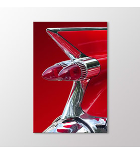 Arty Tablo Kırmızı Cadillac Tablo (Karışık)