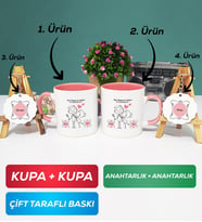 İkili Pembe Sen Başıma Gelen En Güzel Şeysin Sevgililer Günü Hediyesi Kupa Bardak Anahtarlık Hediye Seti