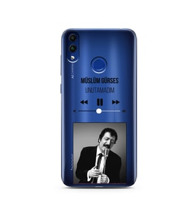Müslüm Gürses Mp3 Tasarımlı Süper Şeffaf Silikon Telefon Kılıfı Huawei Honor 8c