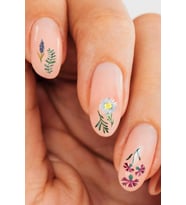 Çiçekler Tırnak Dövmesi,Tırnak Tattoo,Nail Art ,Tırnak Sticker