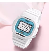 Diray DR-218LW Chrono 50M Su Geçirmez Genç Kız Erkek Kol Saati (Beyaz)