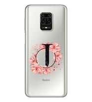ÇiçekliHarfTasarımSüperŞeffafSilikonTelefonKılıfıXiomaiRedmiNote9Pro-Note9sJ-Har