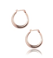 Oval Küpe - Rose