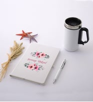 Kişiye Özel İsimli Defter Kalem Termos Mug Set