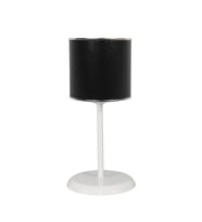 Şenay Aydınlatma Modern Metal Ayak Konik PVC Abajur-Siyah
