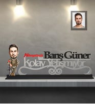 Kişiye Özel Asker Karikatürlü Kolay Yetişmiyor Ahşap Biblo Bay-1