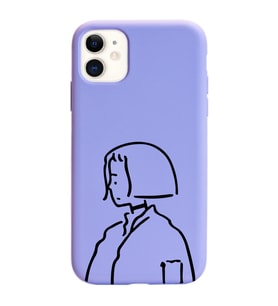 Iphone 11 Çizgi Tasarımlı Mor Lansman Telefon Kılıfı
