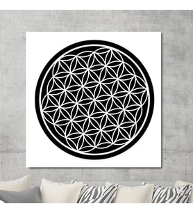 Yaşam Çiçeği - Kutsal Geometri Sihirli Titreşimler Kanvas Tablo