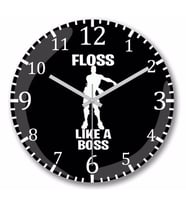 Floss Lıke A Boss Duvar Saati Bombeli Gercek Cam