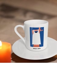 BK Gift Kişiye Özel Kadınlar Günü Türk Kahvesi Fincanı-23 (Beyaz)