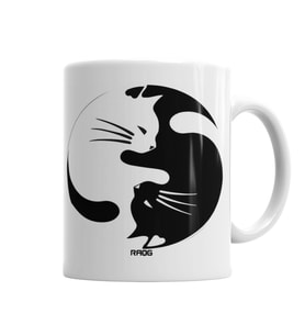 Sevimli Kedi Cats Kedi Kupa Bardak Porselen