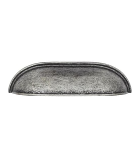 Lüks Çanak Kulp Antik Gümüş 96mm (2 Adet)