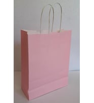 KRAFT KAĞIT ÇANTA PEMBE 25CM X 30CM - 1 ADET (Karışık)