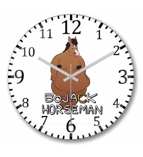Bojack Horseman     Duvar  Saati Bombeli Gercek Cam