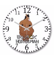 Bojack Horseman     Duvar  Saati Bombeli Gercek Cam
