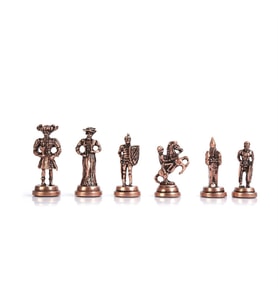 (Sadece Satranç Taşı İsteyene) Gifthome, Orta, Metal, Antik, İspanyol Figürlü Satranç Taşı (Çok Renkli)
