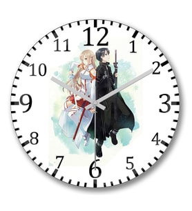 Sword Art Online Duvar Saati Bombeli Gercek Cam
