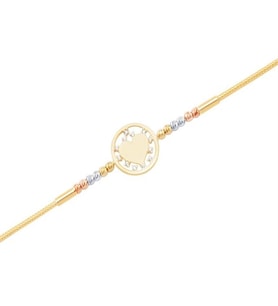 Diamond Line-Gülaylar Altın 14 Ayar Kalp Bileklik