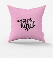BK Gift Kişiye Özel İsimli Pudra Pembe Yastık  2