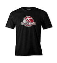 Jurassic Park - Logo Siyah Erkek Tshirt