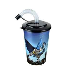 Batman Kapaklı Pipetli Bardak 400 Ml.