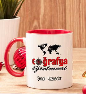 Coğrafya Öğretmenine Hediye Renkli Kupa Bardak