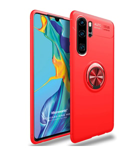 Microsonic Huawei P30 Pro Kılıf Kickstand Ring Holder Kırmızı