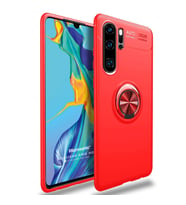Microsonic Huawei P30 Pro Kılıf Kickstand Ring Holder Kırmızı